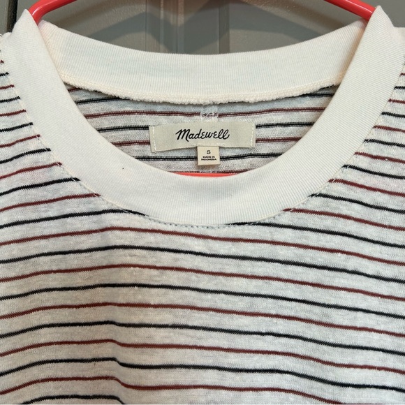 Madewell Small Hemp Allday Crewneck Pocket Tee in Menlo Stripe - Picture 3 of 4